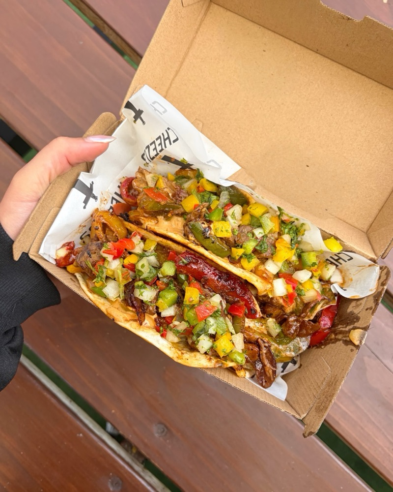 Charcoal chicken tacos